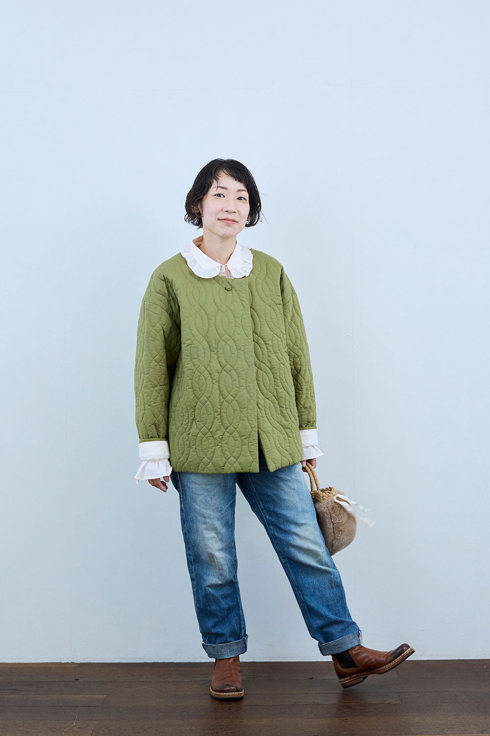 シャンタ ジャケット ダークオリーブ