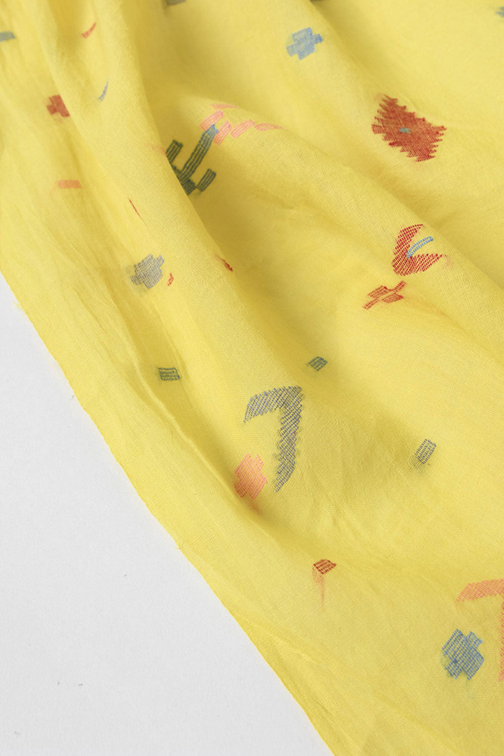ジャムダニ ファブリック Yellow01