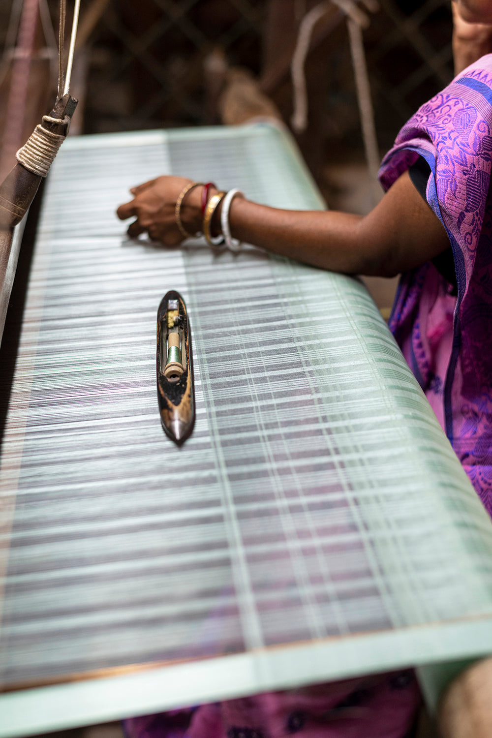 ジャムダニ ファブリック Blue02
